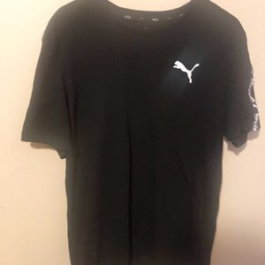 Puma Tee Shirt Black and White Size Medium